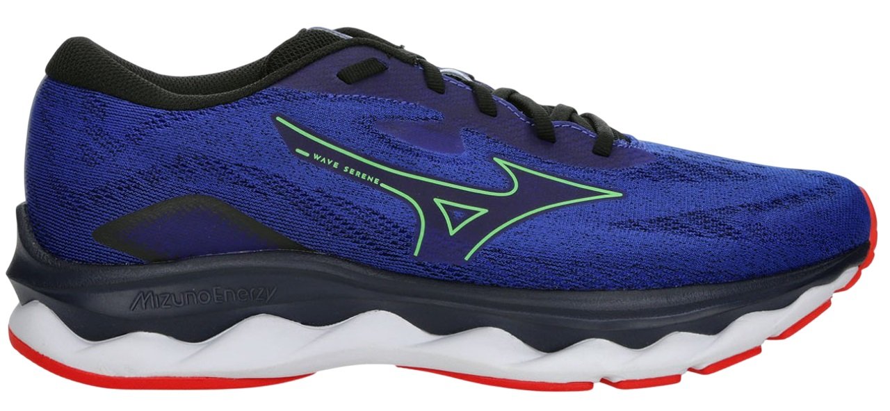 Mizuno Кроссовки мужские Mizuno Wave Serene ReflexBluC/GreenGecko/MIZIgRed