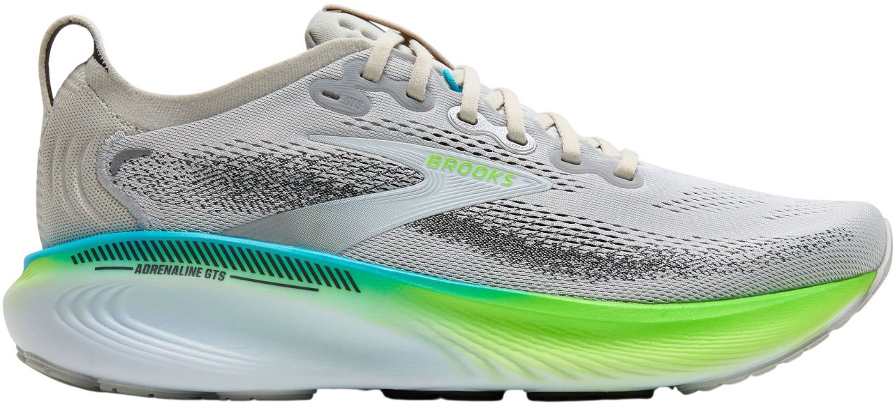 Brooks Кроссовки мужские Brooks Adrenaline Gts 25 Oyster/Green Gecko/Blue
