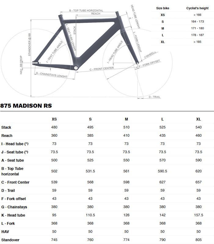 Рама трек LOOK 875 Madison RS Fix Team Crit (Black Pink)